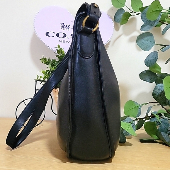 CoachVintageBecketZipBlackLeatherCrossbody9920USABAG - Picture 7 of 17